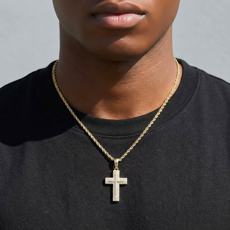 Double Layered Cross Pendant