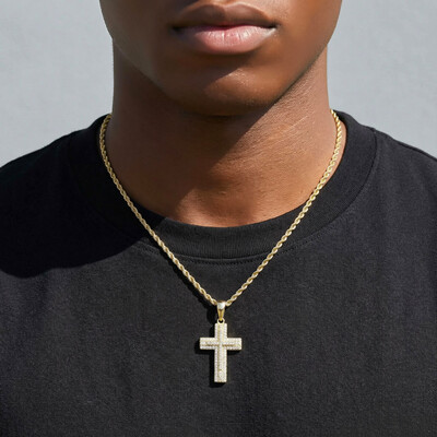 Double Layered Cross Pendant