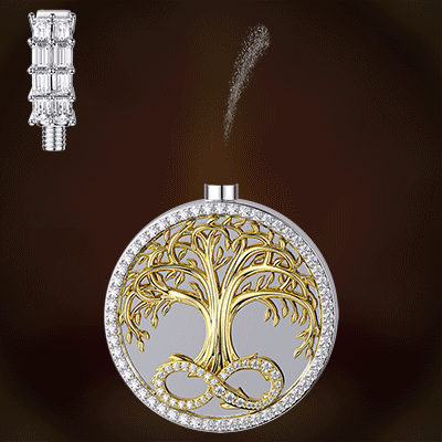 Iced Tree of Life Urn Pendant