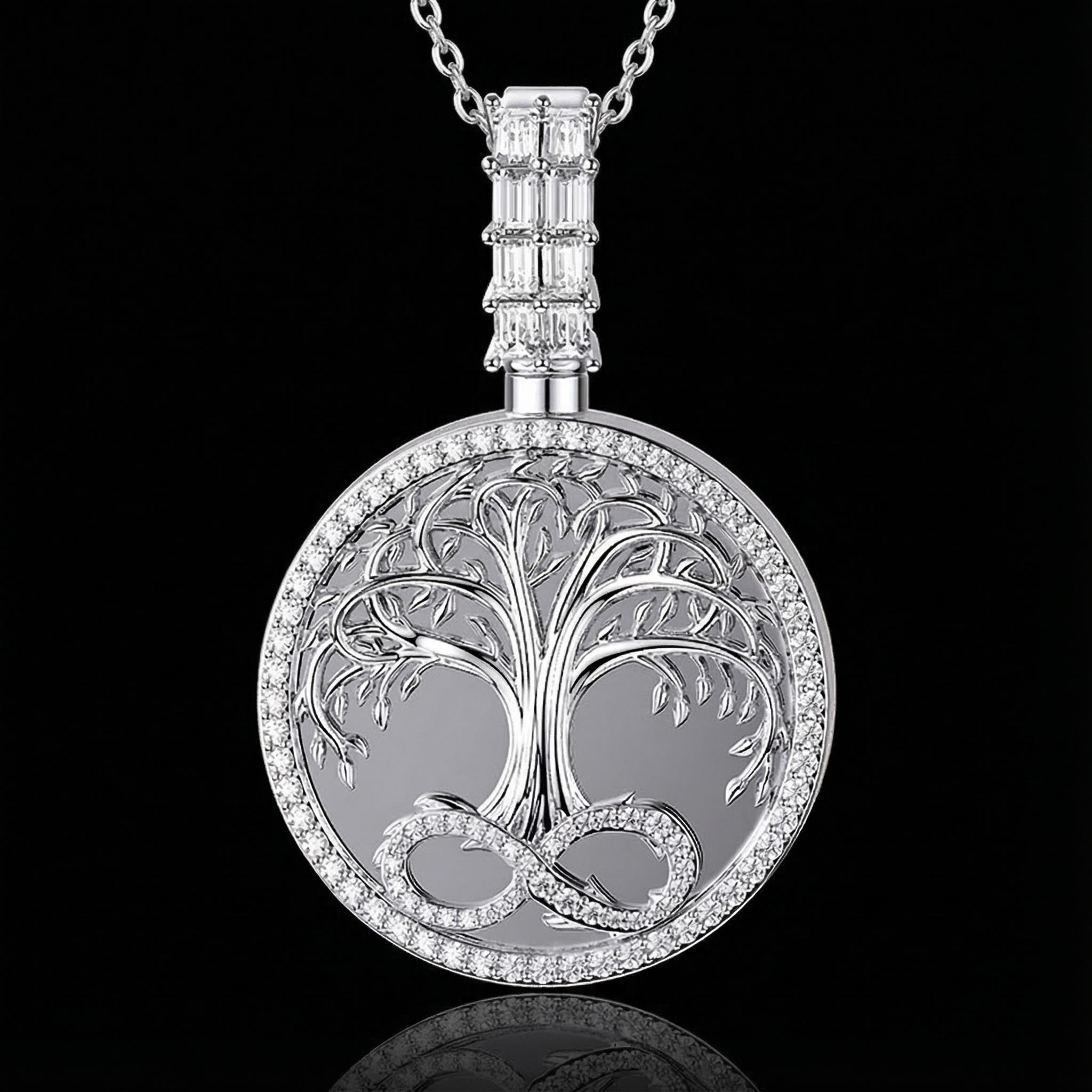 Iced Tree of Life Urn Pendant