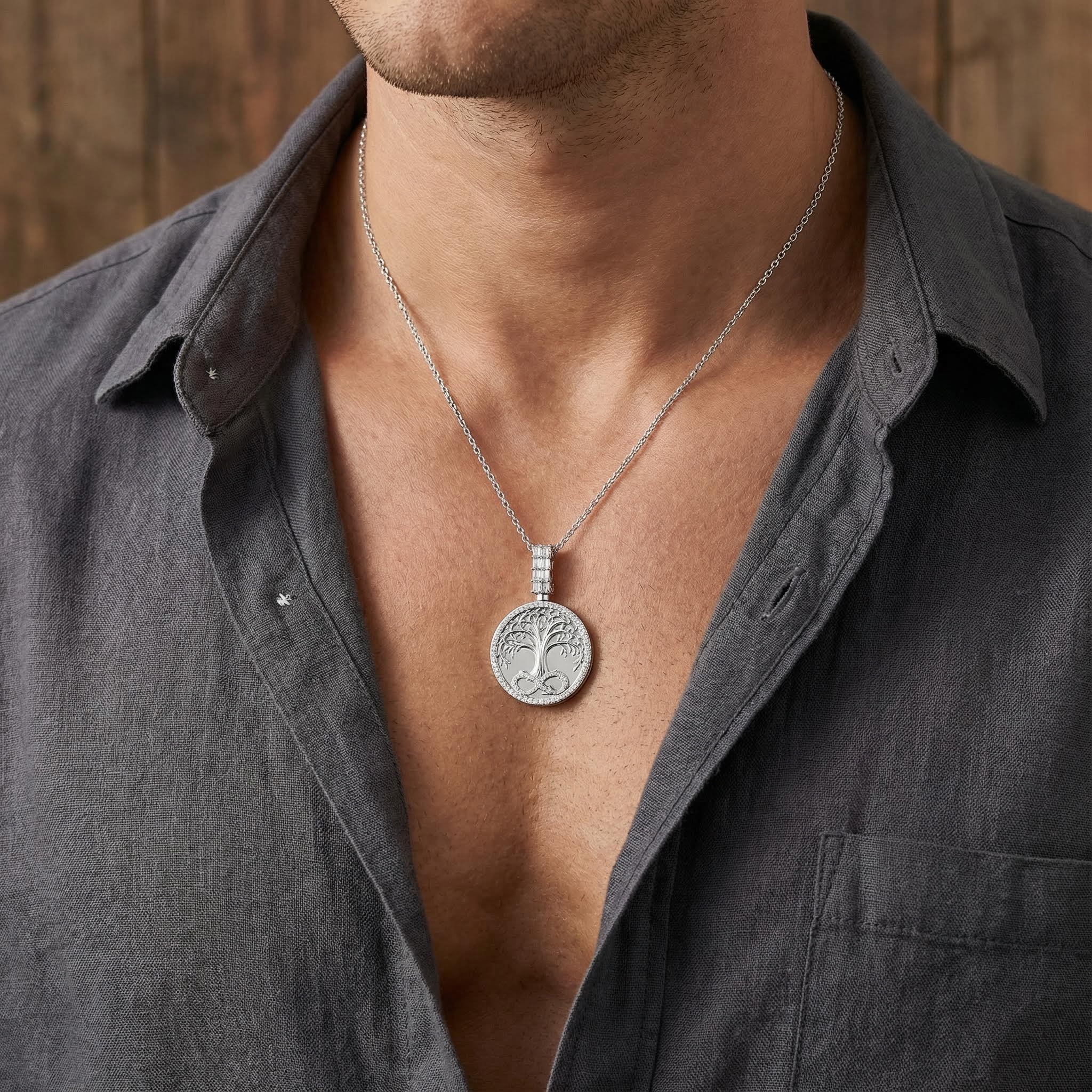 Iced Tree of Life Urn Pendant