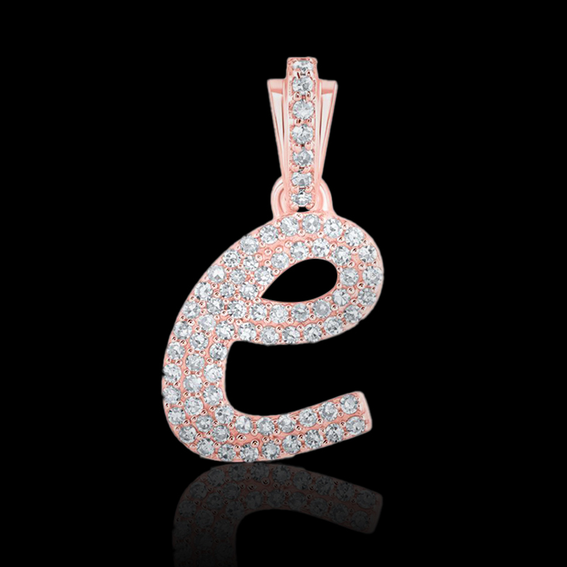 Iced A-Z Lowercase Letter Pendant