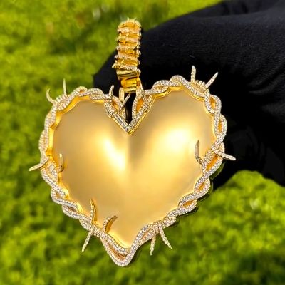 Iced Thorns Heart Pendant