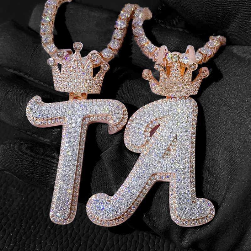 Iced Out Crown Buckle Pendant