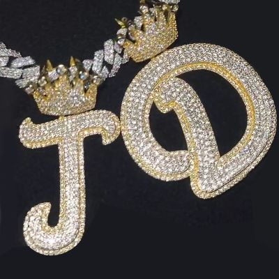 Iced Out Crown Buckle Pendant