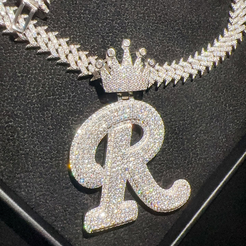 Iced Out Crown Buckle Pendant