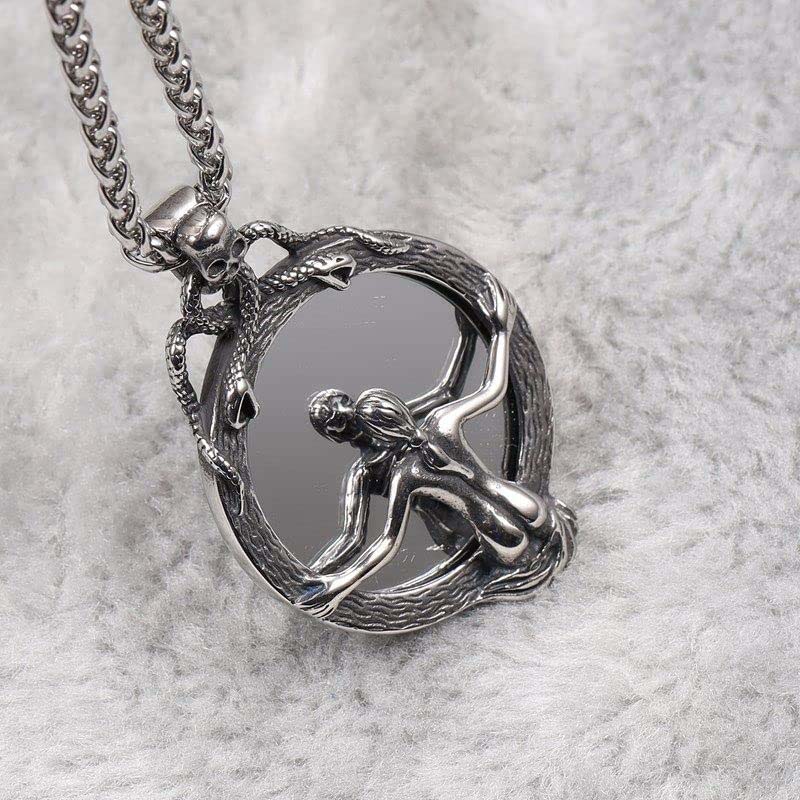 Skull Beauty Enchanting Mirror Pendant