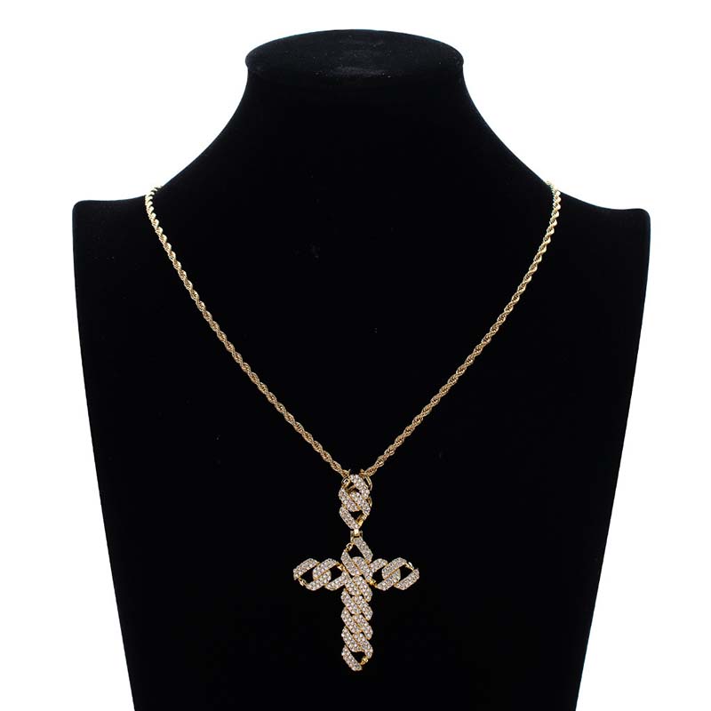 Iced Out Shaped Big Cross Pendant