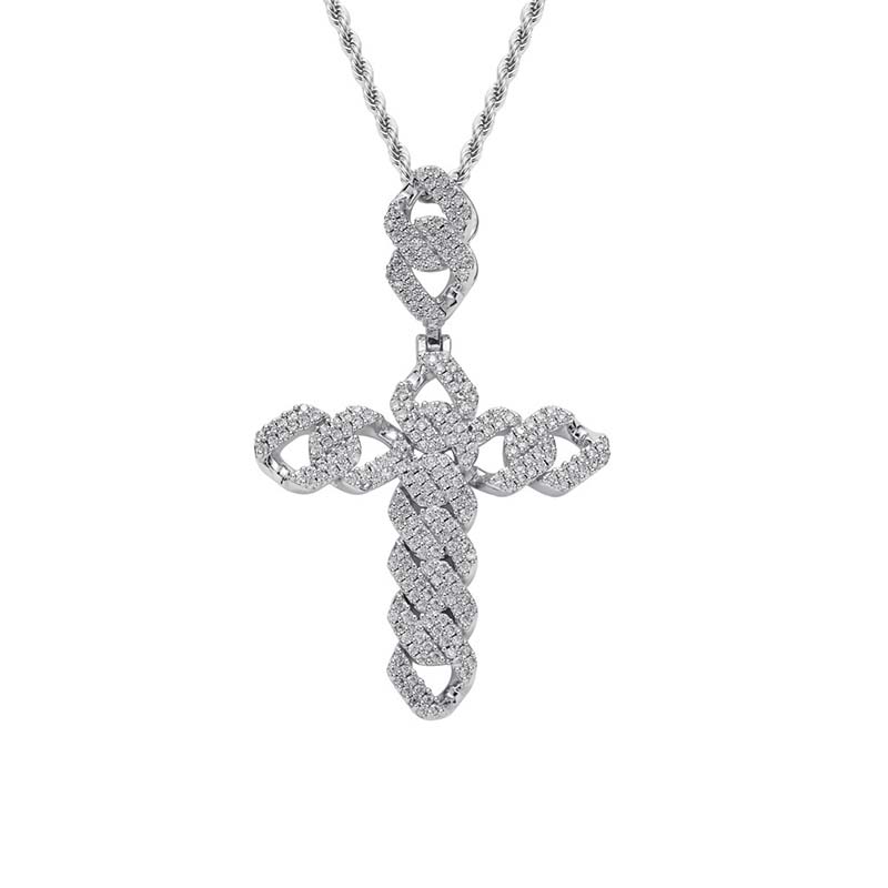 Iced Out Shaped Big Cross Pendant