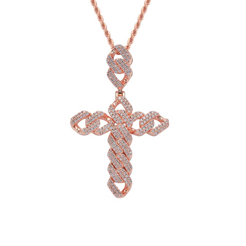 Iced Out Shaped Big Cross Pendant
