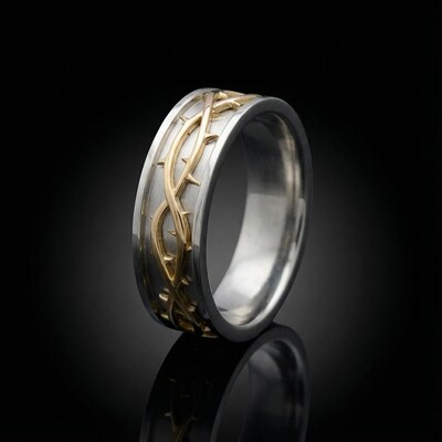 Crown of Thorns Rotatable Men's Wedding Band