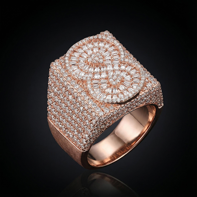 Iced Out Baguette Cut Letters&Numbers Ring