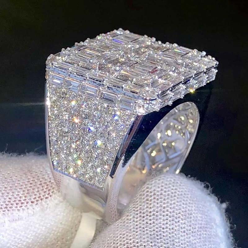 Full Ice Out Baguette Cut Ring