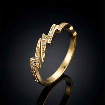 Iced Lightning Open Ring