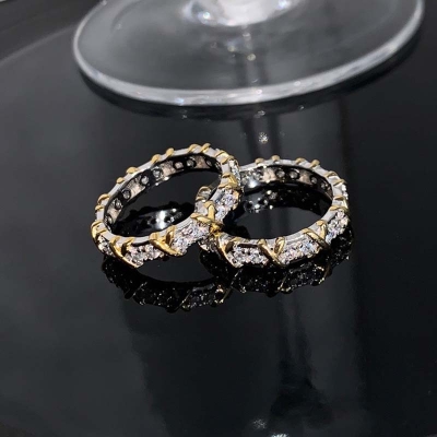 Iced Infinity Link Ring