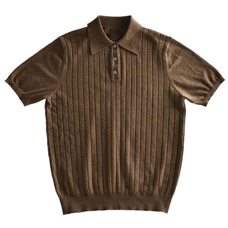 Solid Color Short Sleeve Polo Shirt