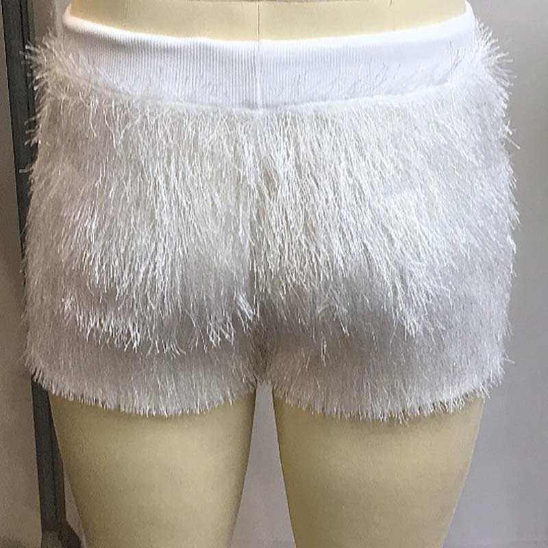 Lgbt Fringed White Shorts