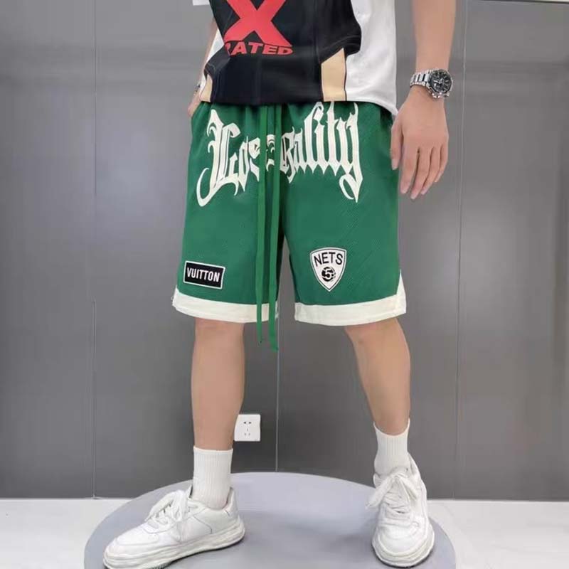 Casual Letter Embroidered Sports Shorts