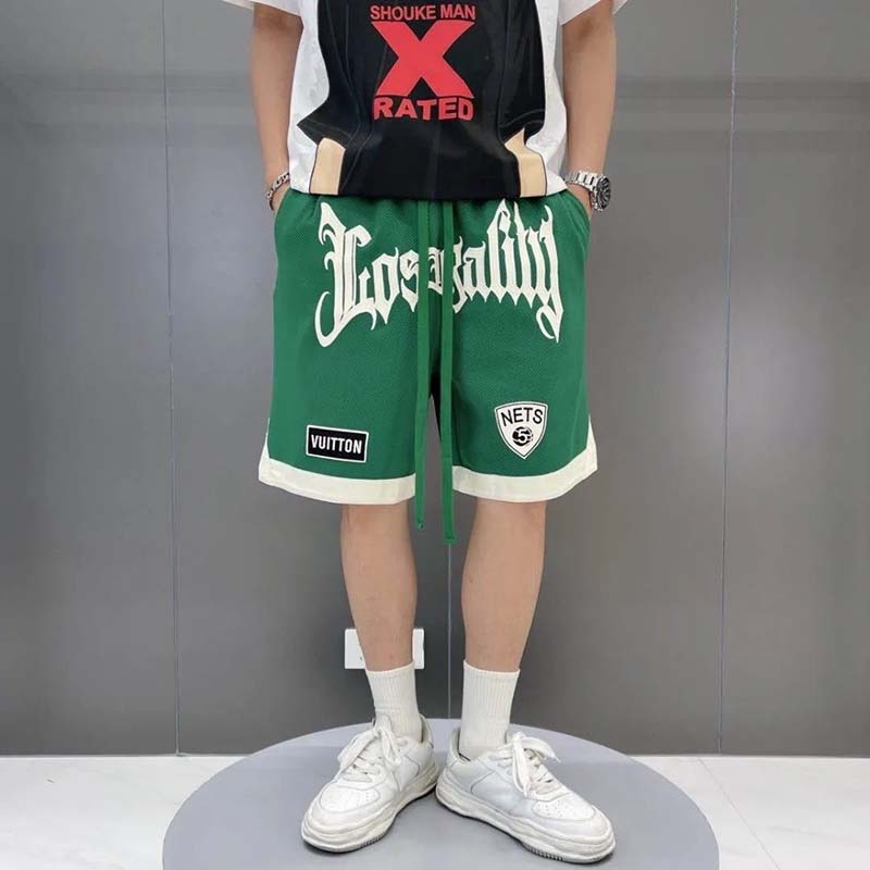 Casual Letter Embroidered Sports Shorts