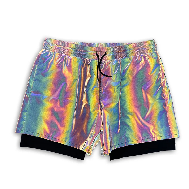 Hip Hop Illusion Reflective Sweat Shorts