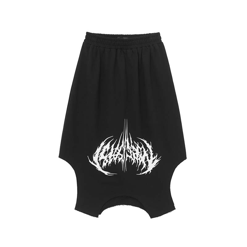 Drop Crotch Printed Shorts