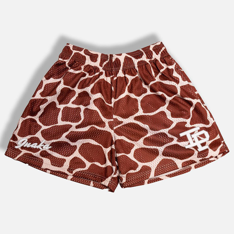 Animal Print Breathable Sports Basketball Shorts