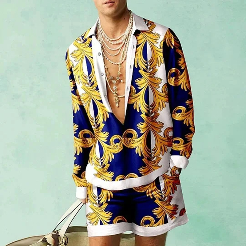 Vintage Baroque Hawaiian Shirt Set