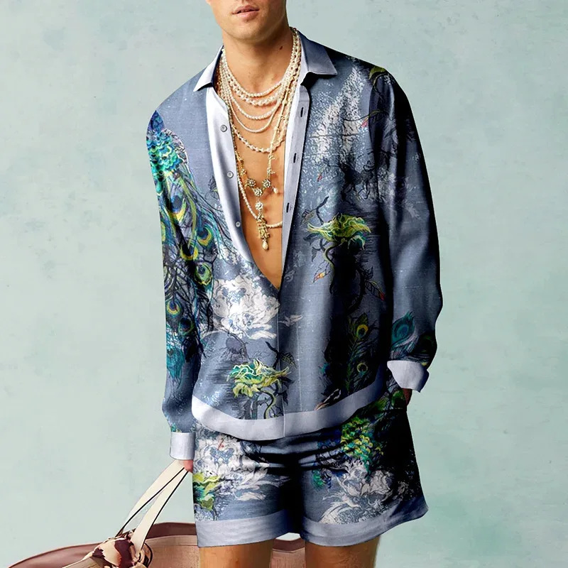 Vintage Baroque Hawaiian Shirt Set