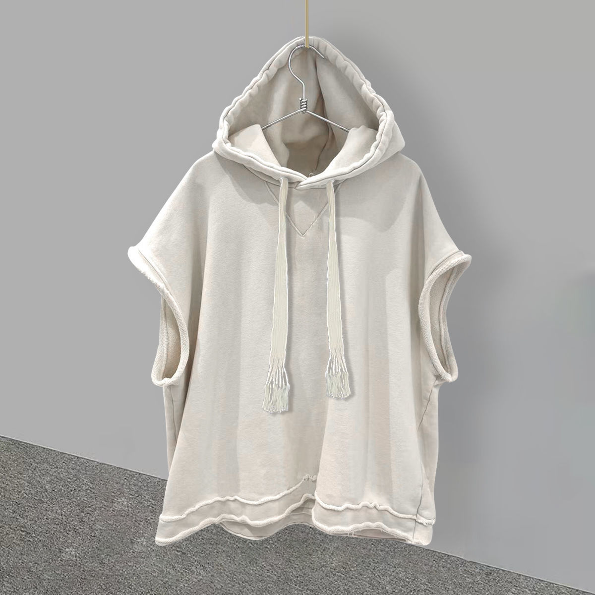 Solid Color Hooded Sleeveless T-Shirt