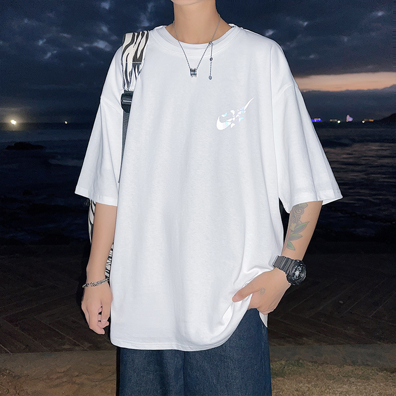 Butterfly Colorful Reflective Print Cotton T-Shirt