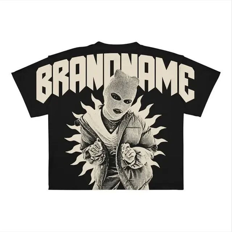 Hip Hop Retro Large Graphic Printed Cotton T-Shirt