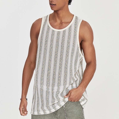 Breathable Mesh Striped Casual Vest