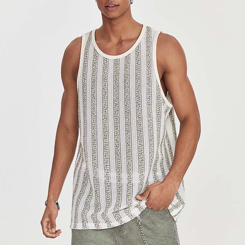 Breathable Mesh Striped Casual Vest