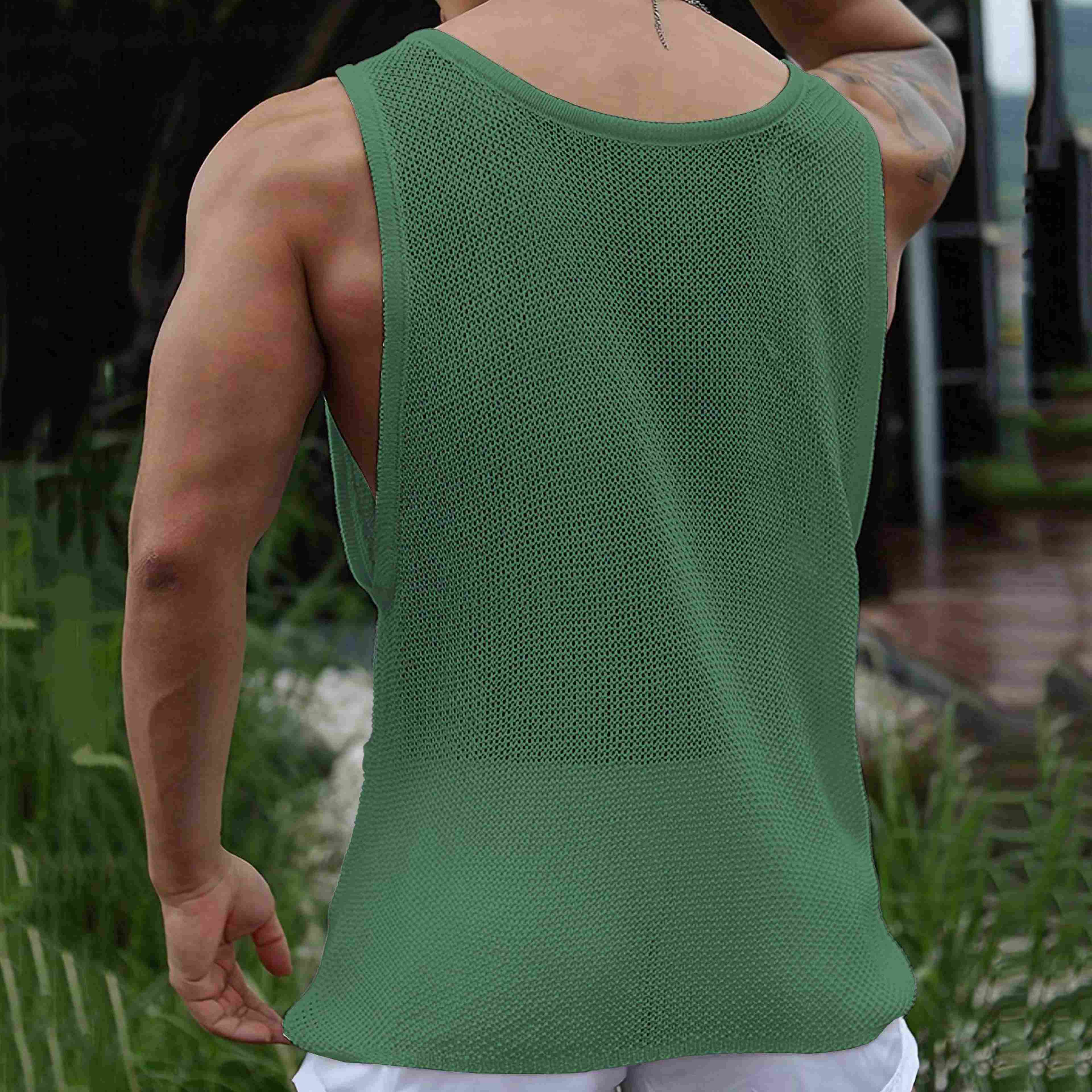 Solid Color Sleeveless Knit Vest