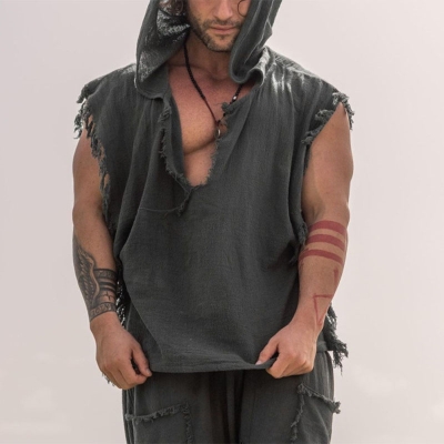 Casual Breathable Sleeveless Hooded Vest