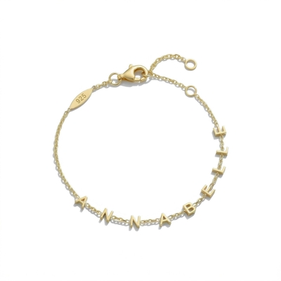 Customized Spaced Letters Bracelet