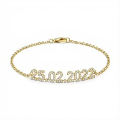 Customized Date or Initials Bracelet