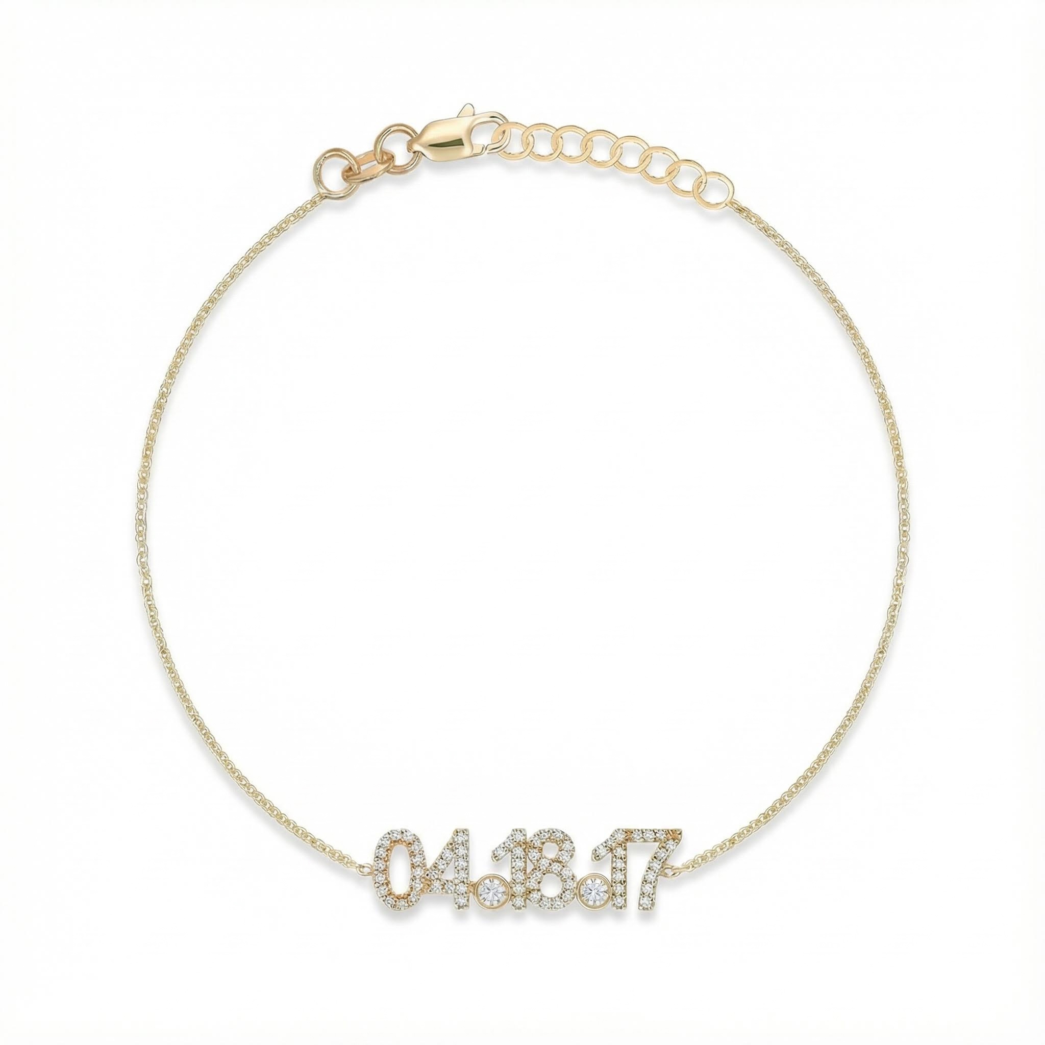 Customized Date or Initials Bracelet Customized Date or Initials Bracelet