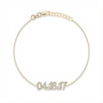 Customized Date or Initials Bracelet