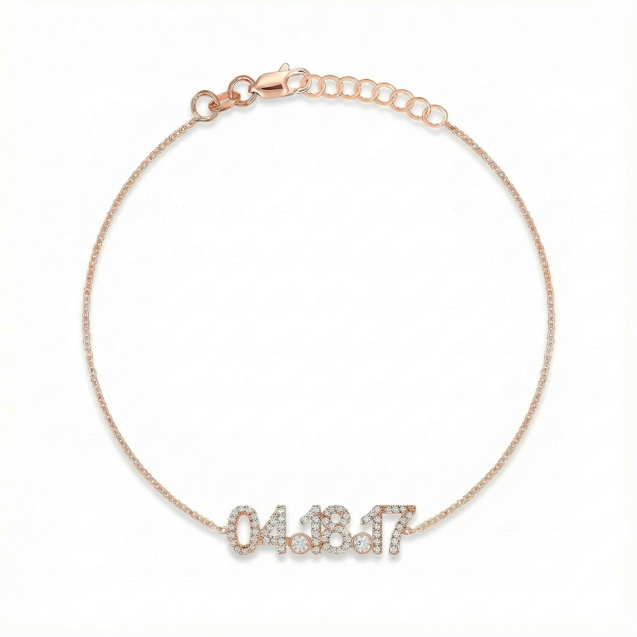 Customized Date or Initials Bracelet Customized Date or Initials Bracelet