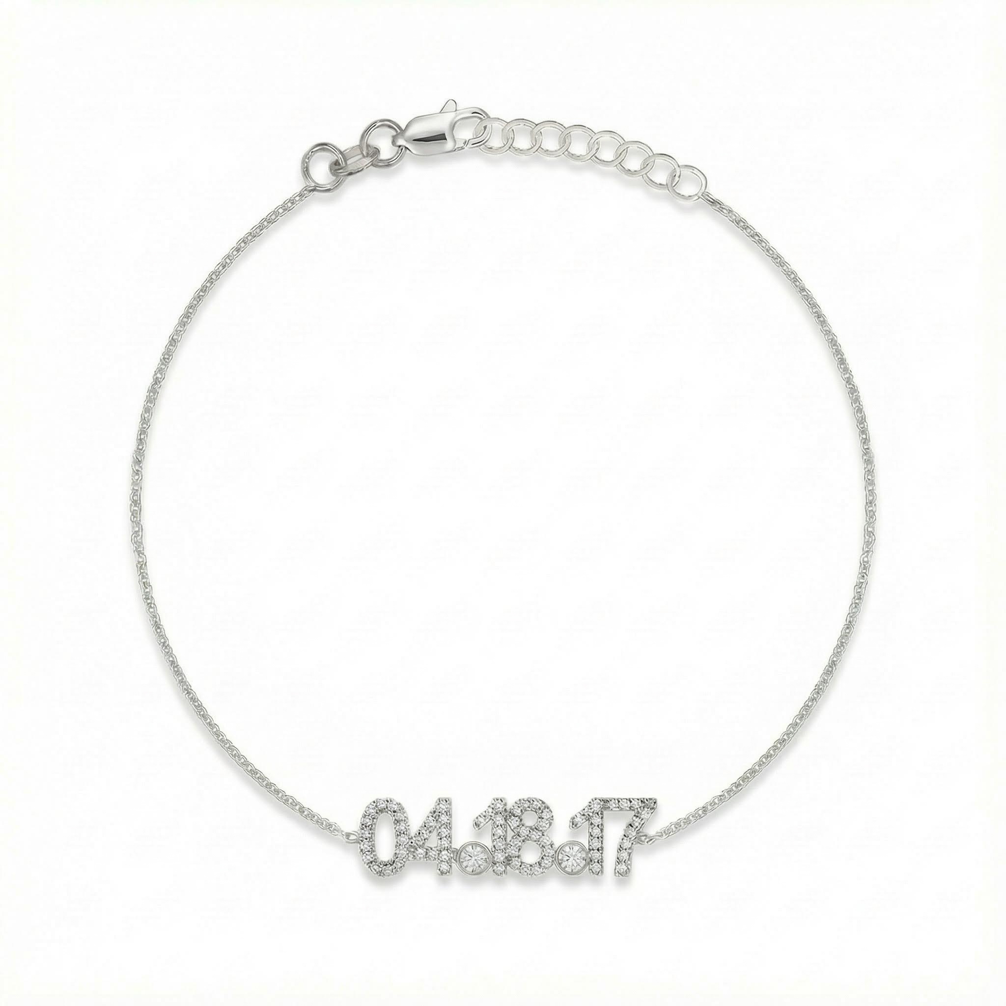 Customized Date or Initials Bracelet Customized Date or Initials Bracelet