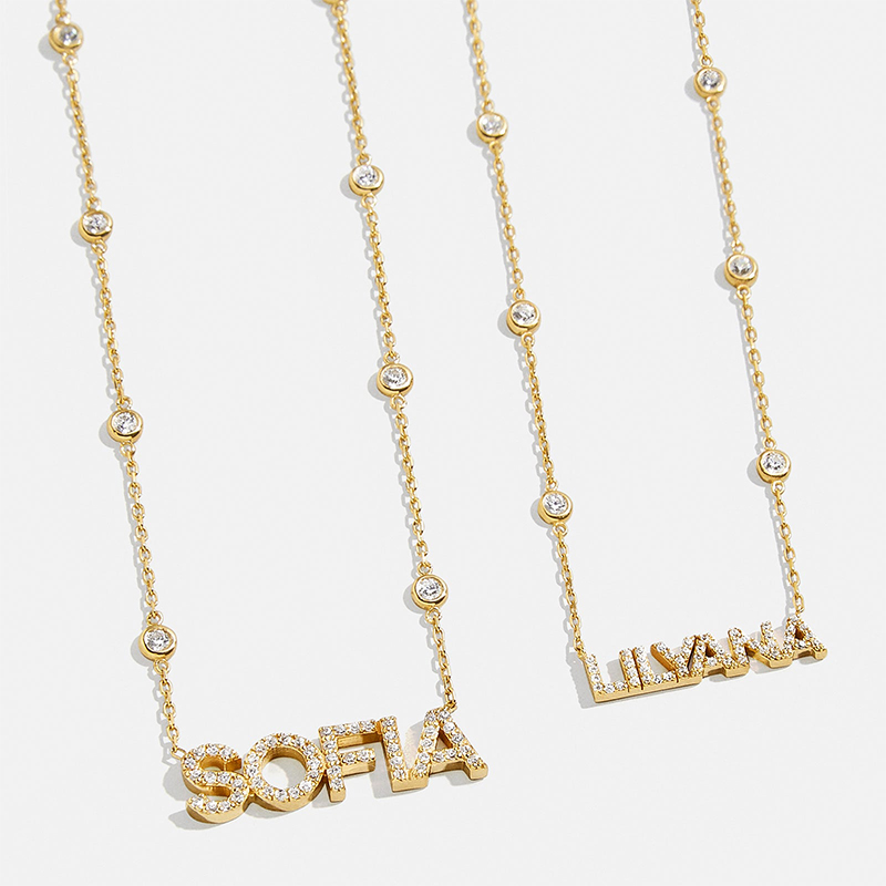 Personalized Diamond Name Necklace