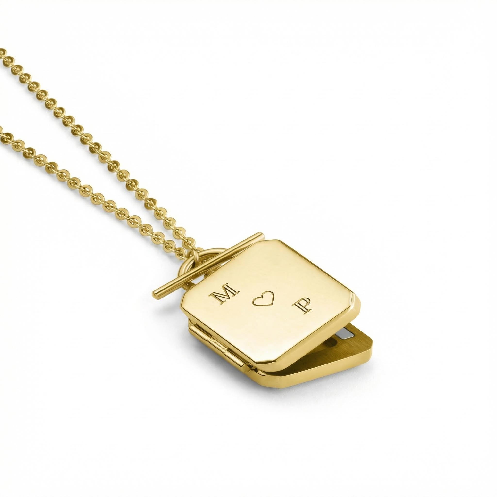 Personlized Octagon Locket Necklace