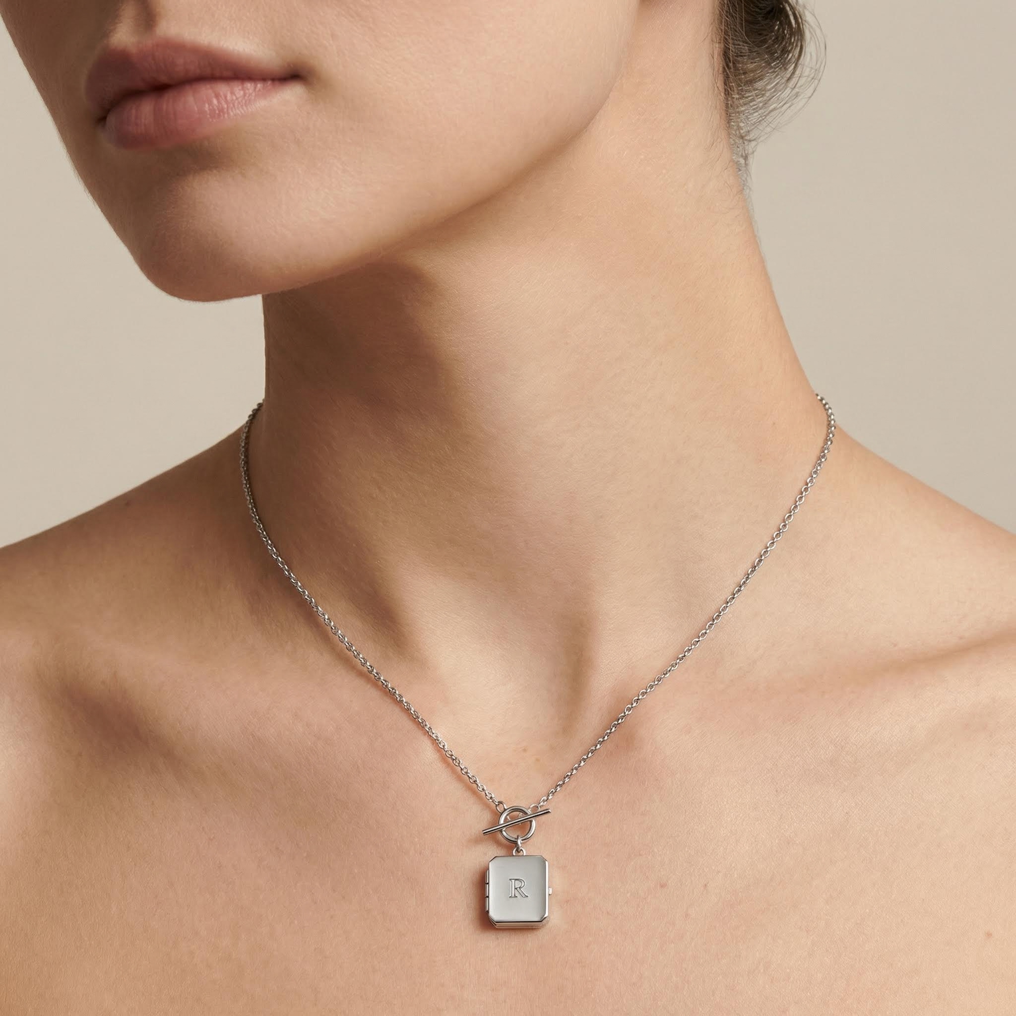 Personlized Octagon Locket Necklace