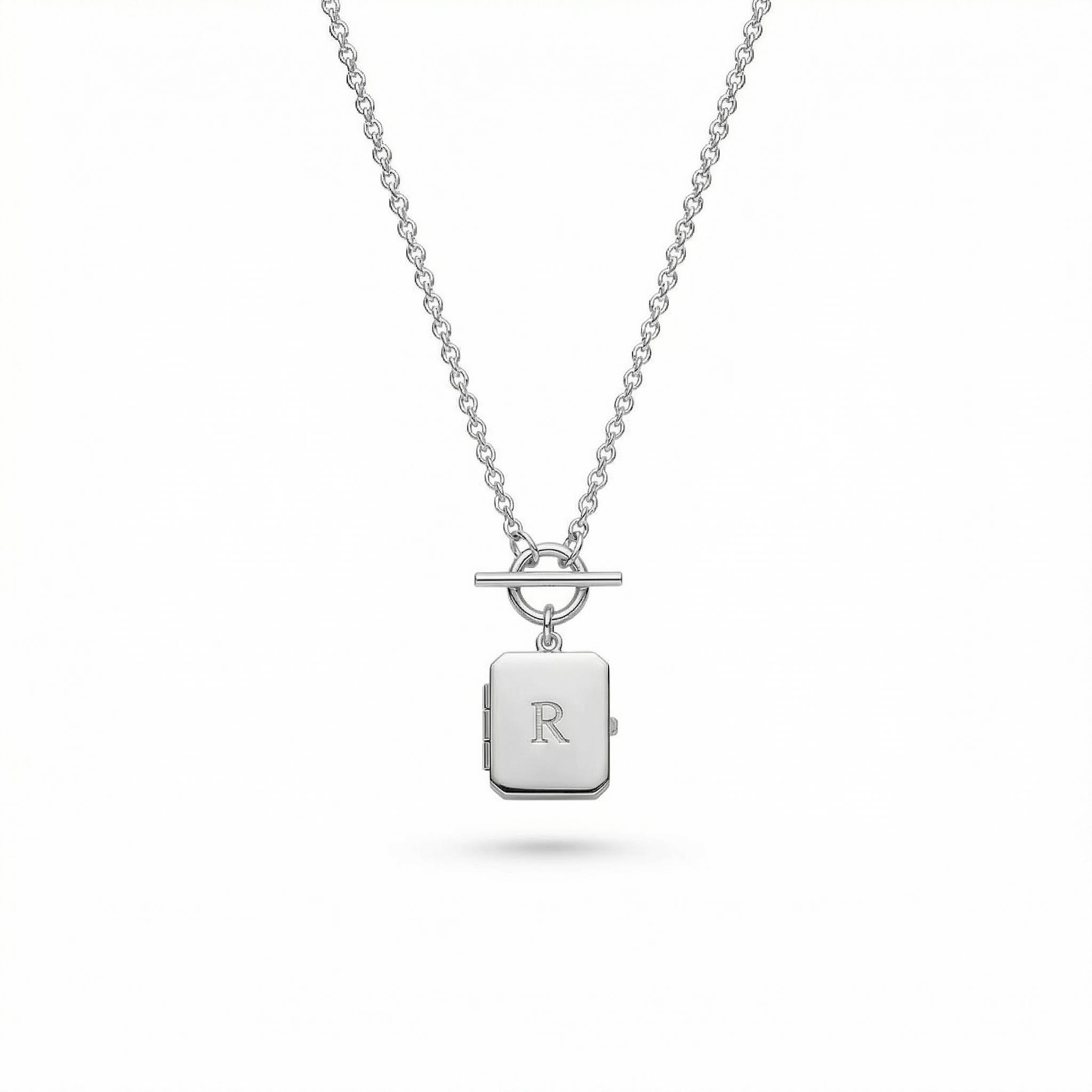 Personlized Octagon Locket Necklace