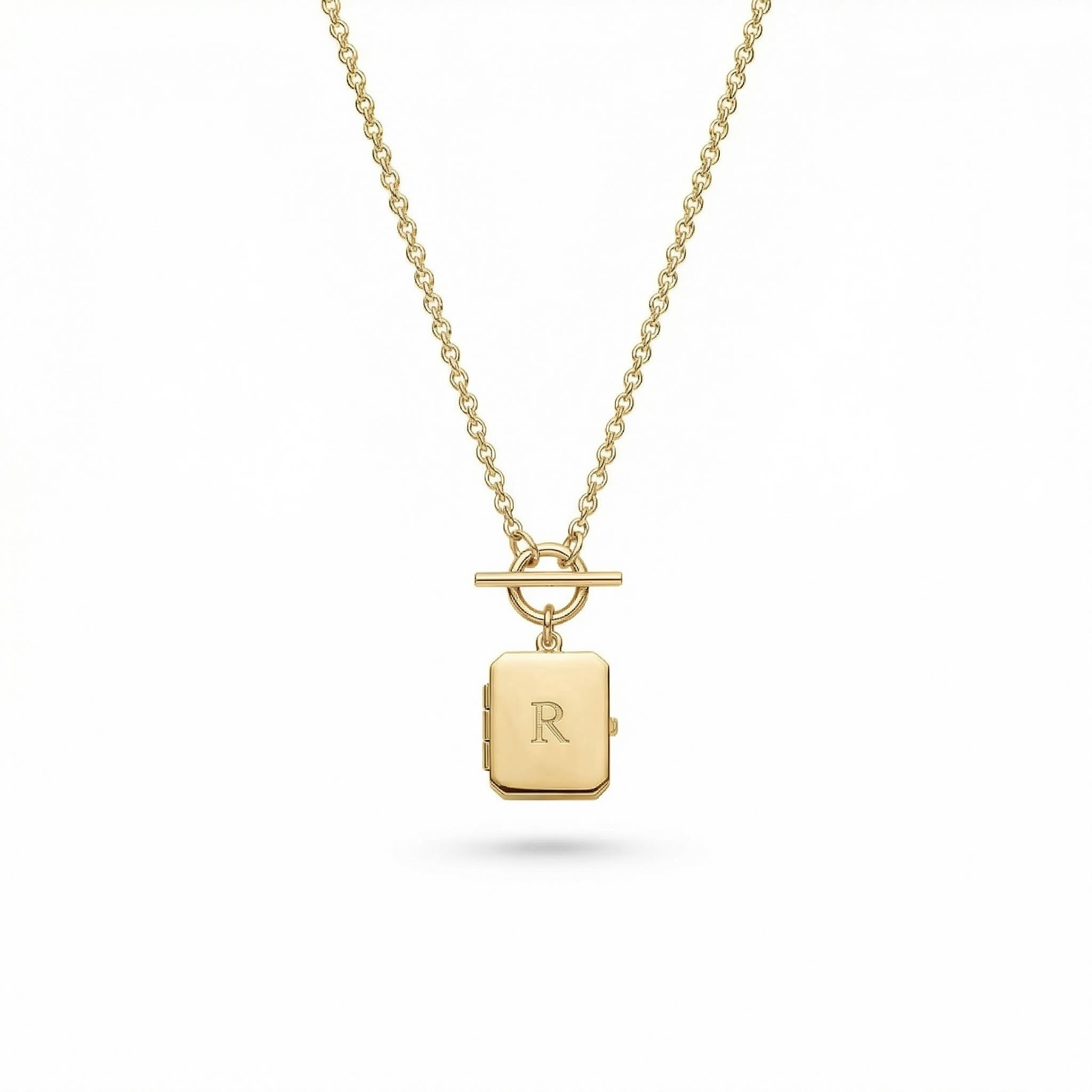 Personlized Octagon Locket Necklace