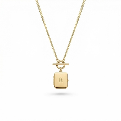 Personlized Octagon Locket Necklace