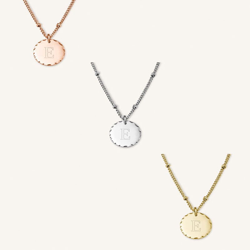 Initial Coin Necklace