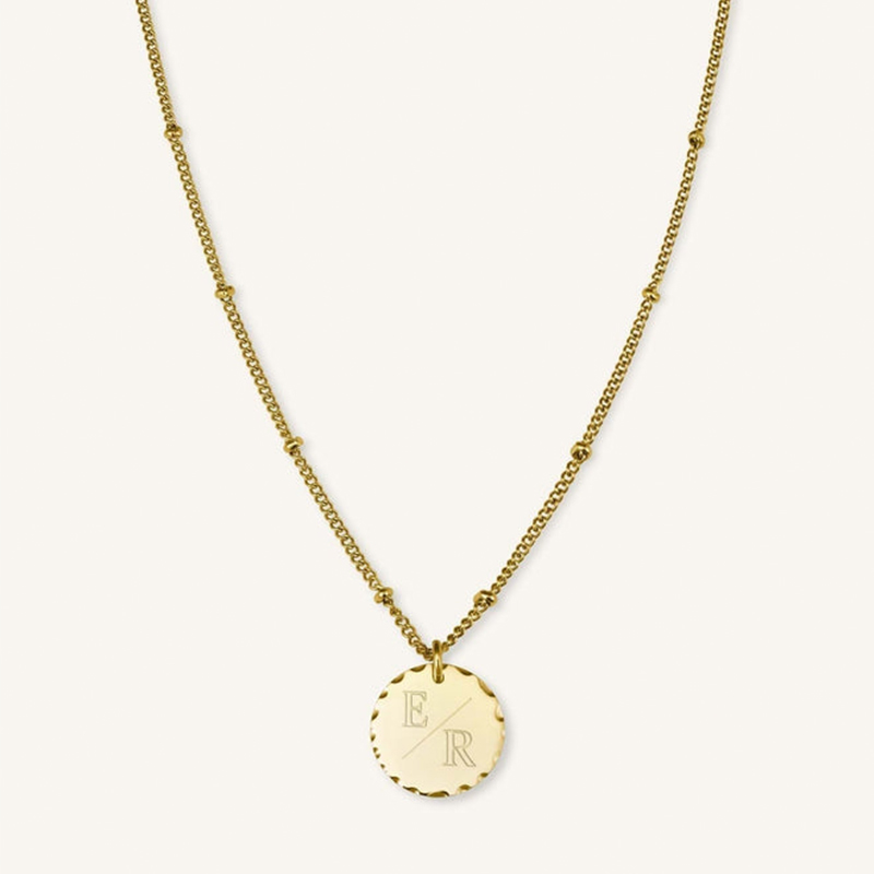 Initial Coin Necklace