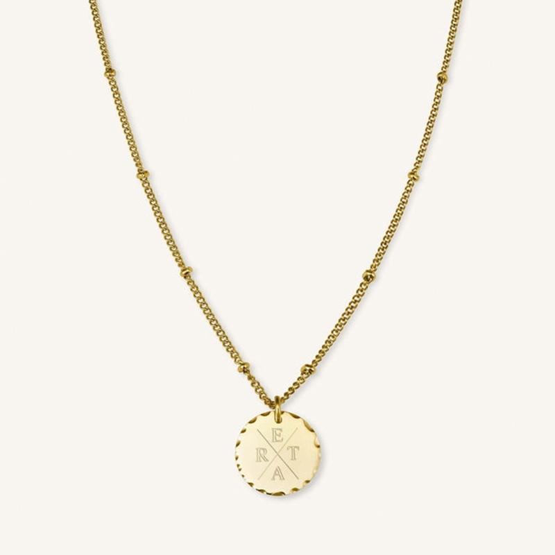 Initial Coin Necklace